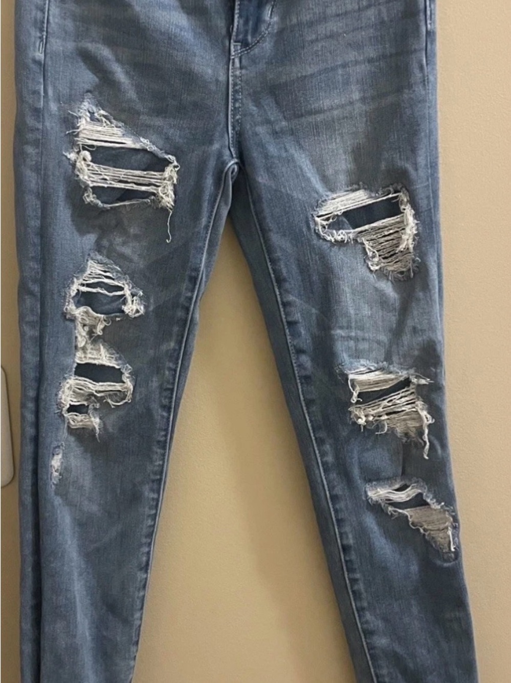 American Eagle 360 Next Level Stretch Super Hi Rise Jeggings Jean 00 Short